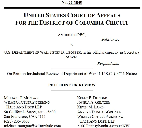 突发！Anthropic起诉美国**，指控特朗普“越权封杀”